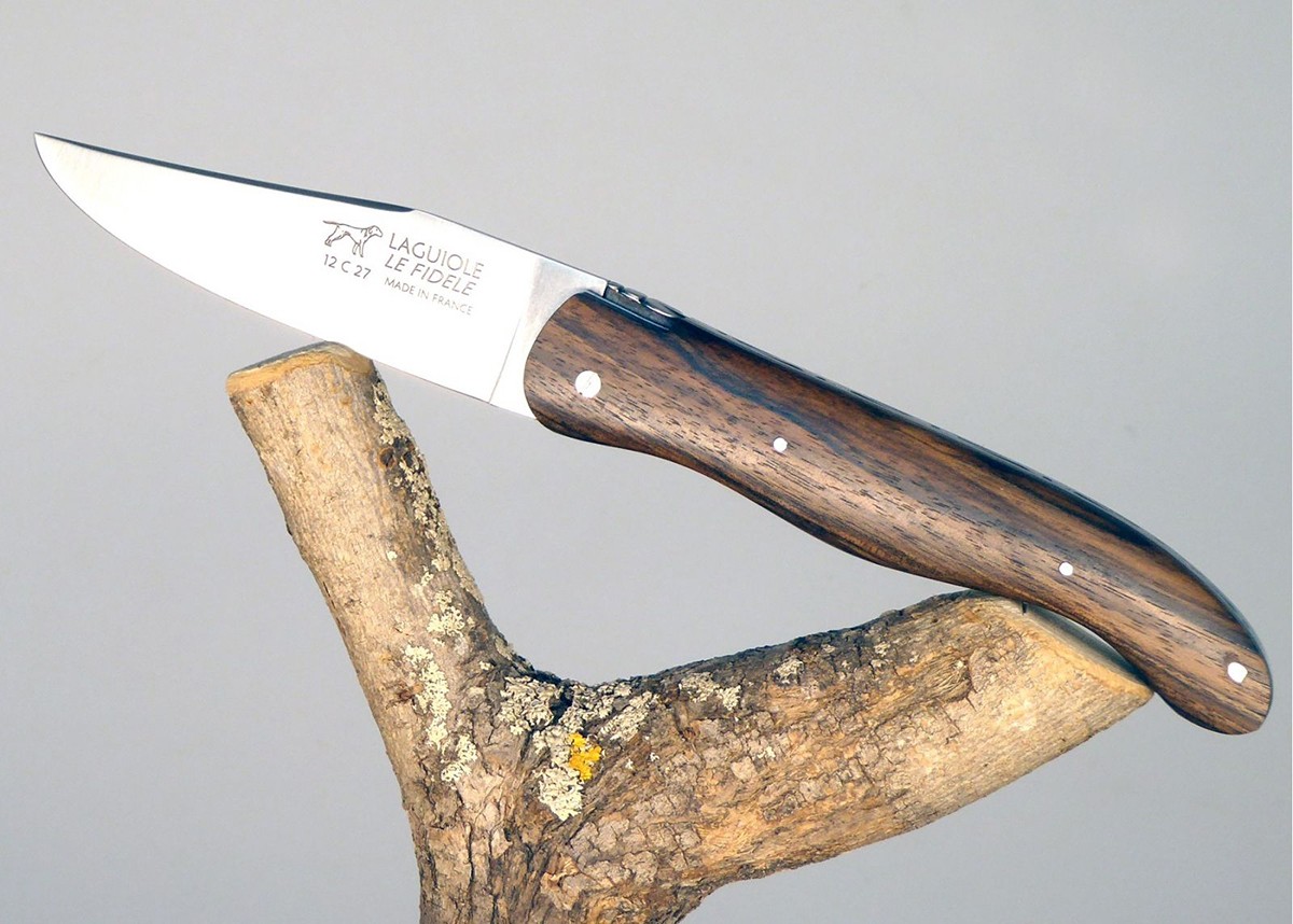 folding knife wood handle